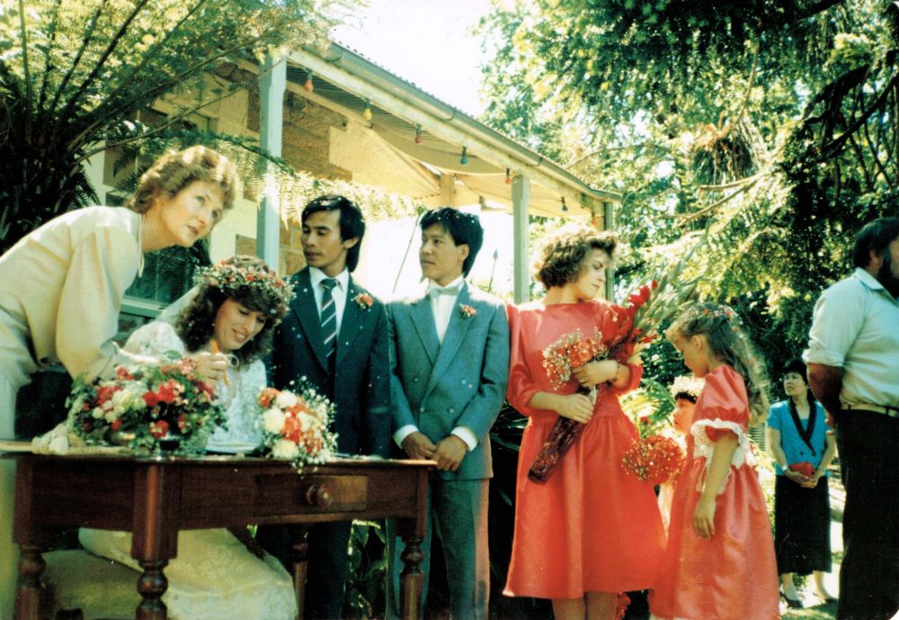 Rebeccas wedding at Netherhill in 1986
