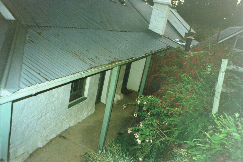 The rear view of the original end of the Netherhill house built in 1848. This is the window the Sandercock boys used to escape the house from